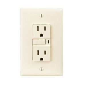 Cooper Wiring Devices 15 Amp Specification Grade Duplex GFCI Receptacle with Back and Side Wiring   Light Almond VGF15LA M