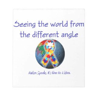 Autism Seeing the world the different angle Memo Note Pad