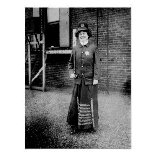 Police Woman Policewoman Suffragette 1908 Poster