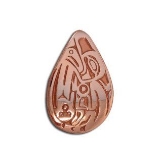 Copper Northwest Coast Shaman Lg Pendant. Made in USA. Jean Ferrier Jewelry