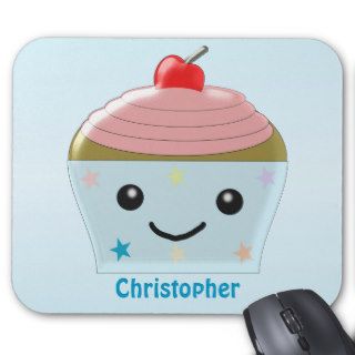 Cupcake Just Add Name Mouse Pads