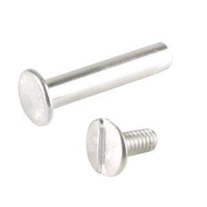 Everbilt 3/16 in. x 3/4 in. Aluminum Binding Post with Flat Head Slotted Drive Screw 43901