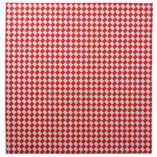 Red Checkered Picnic Tablecloth Background Printed Napkin