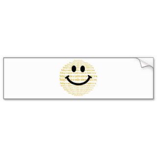 Positive Thinking Smiley Bumper Sticker
