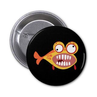 Loony Fish Pinback Button