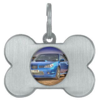 Subaru Impreza STi "Hawkeye" in Blue Pet Name Tags