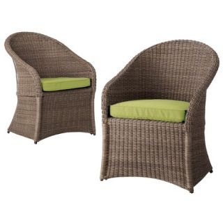 Outdoor Patio Furniture Set Threshold 2 Piece Lime Green Wicker Chair, Holden