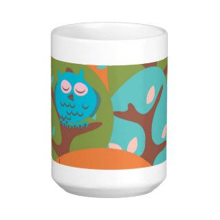 Sleepy Owl Coffee Mugs