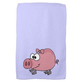 Funny Goofy Pig Cartoon Towel