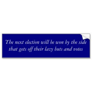 The next election will be won by the sidebumper stickers