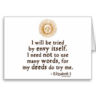 Elizabeth I Quote about Judgement Cards