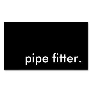 pipe fitter. business card templates