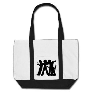 Rock Band Silhouette Tote Bag
