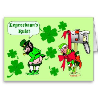 Leprechauns Rule St Pats Greeting Card
