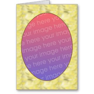 Oval mat template greeting card