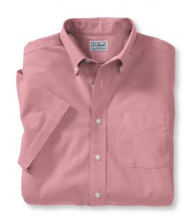 Wrinkle Resistant Classic Oxford Cloth Shirt, Traditional Fit Short Sleeve Tall