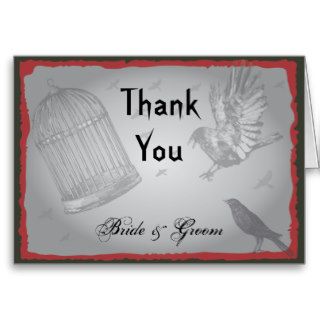 Gothic Wedding Thank You Note Card