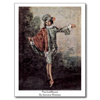 The Indifferent By Antoine Watteau Post Card