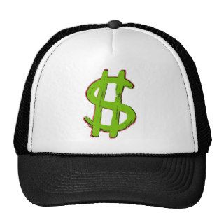 Green Dollar Sign Trucker Hats