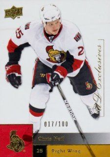 2009 10 Upper Deck Exclusives #274 Chris Neil /100 Sports Collectibles