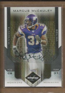2007 Leaf Limited Monikers Autographs Gold #274 Marcus McCauley 26/49 Auto Sports Collectibles