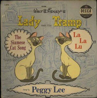 "The Siamese Cat Song" & La La Lu" (from Walt Disney's "Lady and the Tramp") Decca 45rpm #1 275 Music