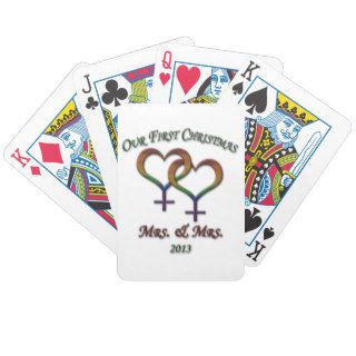 Our First Christmas Lesbian Pride Poker Deck