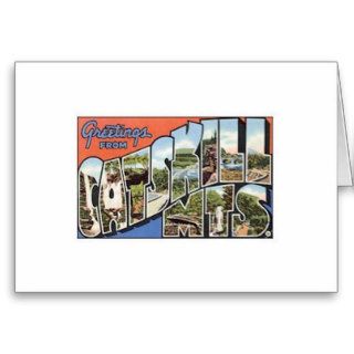 Notecard with vintage Catskill Mts design