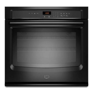 Maytag 30 in. Single Electric Wall Oven Self Cleaning in Black MEW7530AB