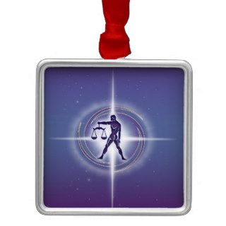 Libra Horoscope Lavender Christmas Ornaments