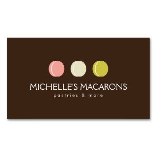 FRENCH MACARON TRIO LOGO 2 for Bakery, Pastry Chef Business Cards