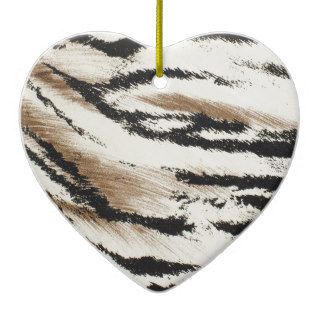 Tiger skin artificial pattern christmas tree ornament