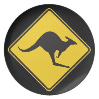 Kangaroo Caution Sign Plates