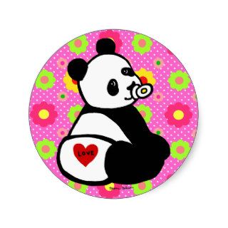 Baby Panda Cartoon Stickers