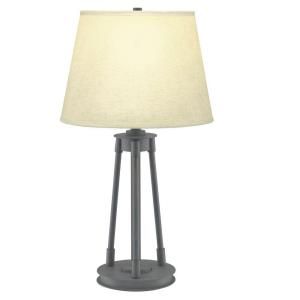 Hampton Bay 28 in. Rustic Iron Table Lamp with Fabric Shade HEG7591A 4