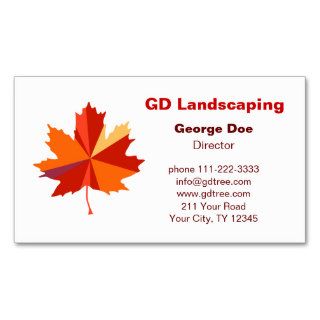 Contemporary Maple Leaf Business Cards