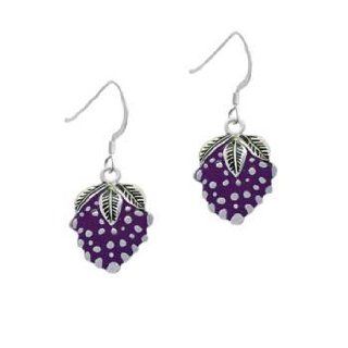 Grapes Silver French Charm Earrings Delight & Co. Jewelry