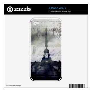 Textured Paris in Lavender iPhone 4S Skin