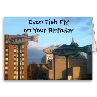 EVEN FISH FLY ON YOUR BIRTHDAY CARDS