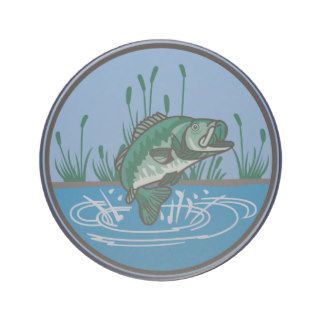 Funny Fishing Eat More fast Food Bass Fish Beverage Coaster