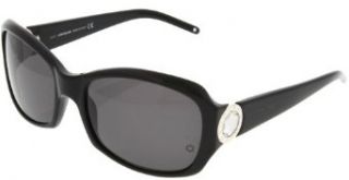 Mont Blanc Sunglasses Women MB286S 01A Black Silver Rectangular Sports & Outdoors