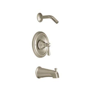 Moen KTSKI P T2113NHBN Kingsley Showerhead and 5 1/2 Inch Spout, Brushed Nickel   Bathtub And Showerhead Faucet Systems  