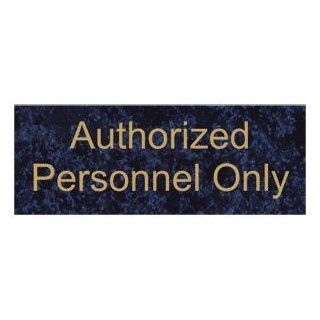 Authorized Personnel Only Engraved Sign With Symbol EGRE 260 GLDonCBLU  Business And Store Signs 