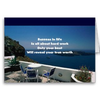 Success in life motivational cards