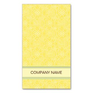 Charming & Trendy Business Cards (Yellow)