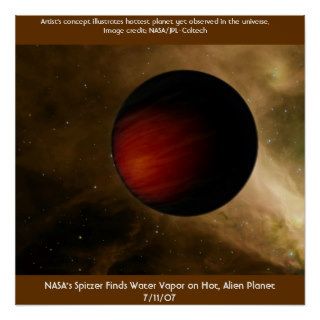 Extra solar planet found to have water vapor. print