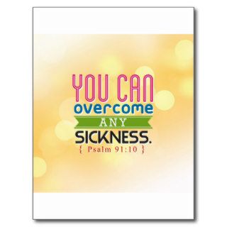 You can overcome any sickness post cards