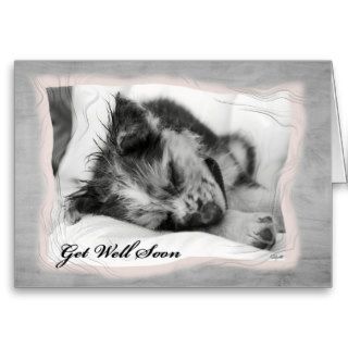 Dog Get Well Soon Business Note Cards