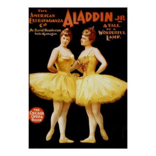 Aladdin Jr. ~ Vintage Theatre Poster