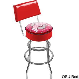 Officially Licensed Collegiate Padded Bar Stool with Back Trademark Games College Themed